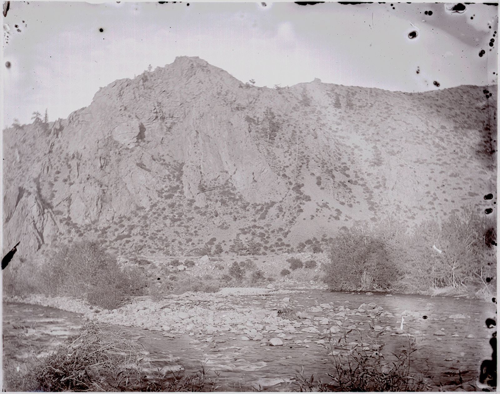 A photograph, 1903. Cache la Poudre River (Poudre River seepage trip).