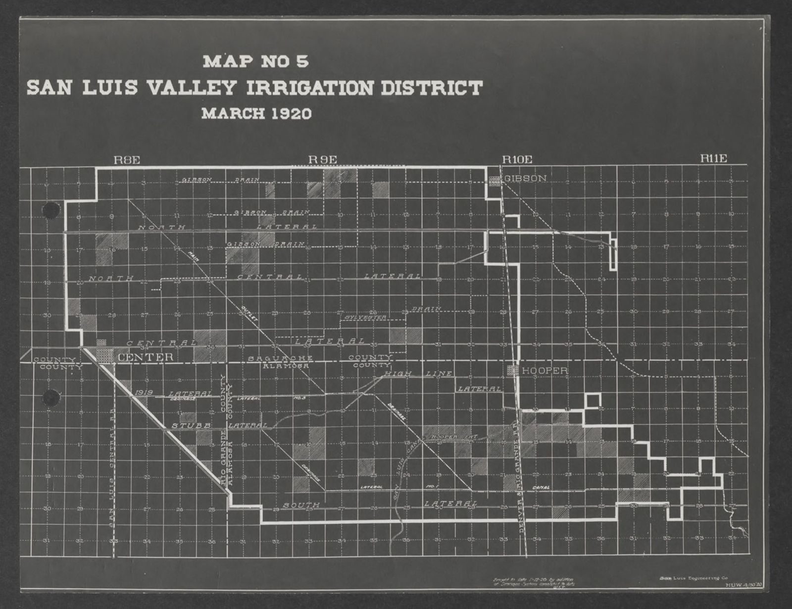 A map sheet, 1920-1921. The first leaf of the file the archive catalogues as “General correspondence and actions”.
