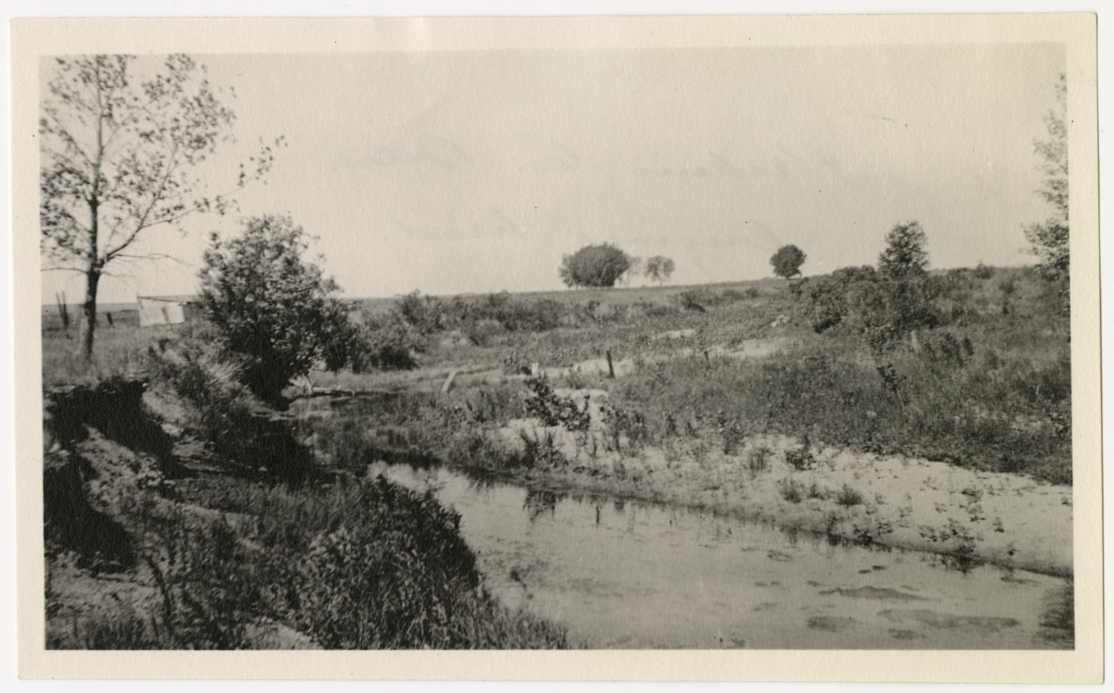 A photograph, 1918 June 24. Original head of Perkins County Canal.
