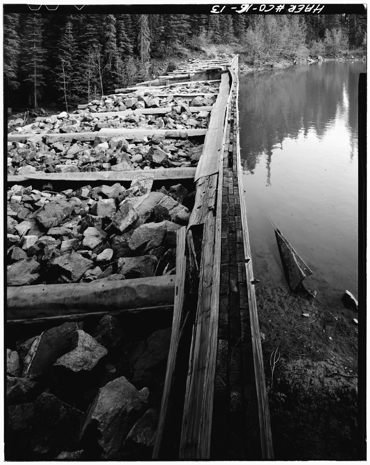 Side view- crest of dam-1980.