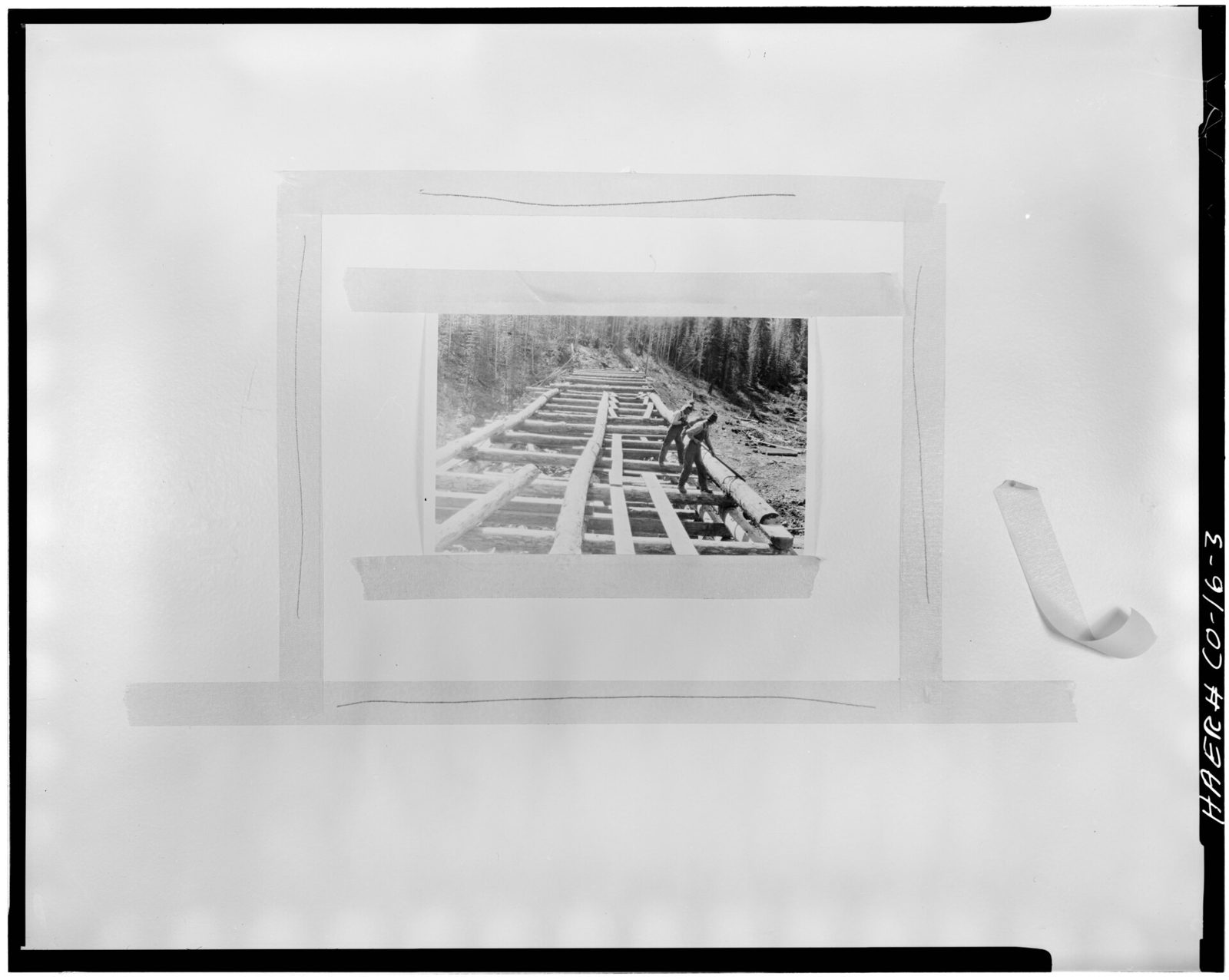 View during construction.