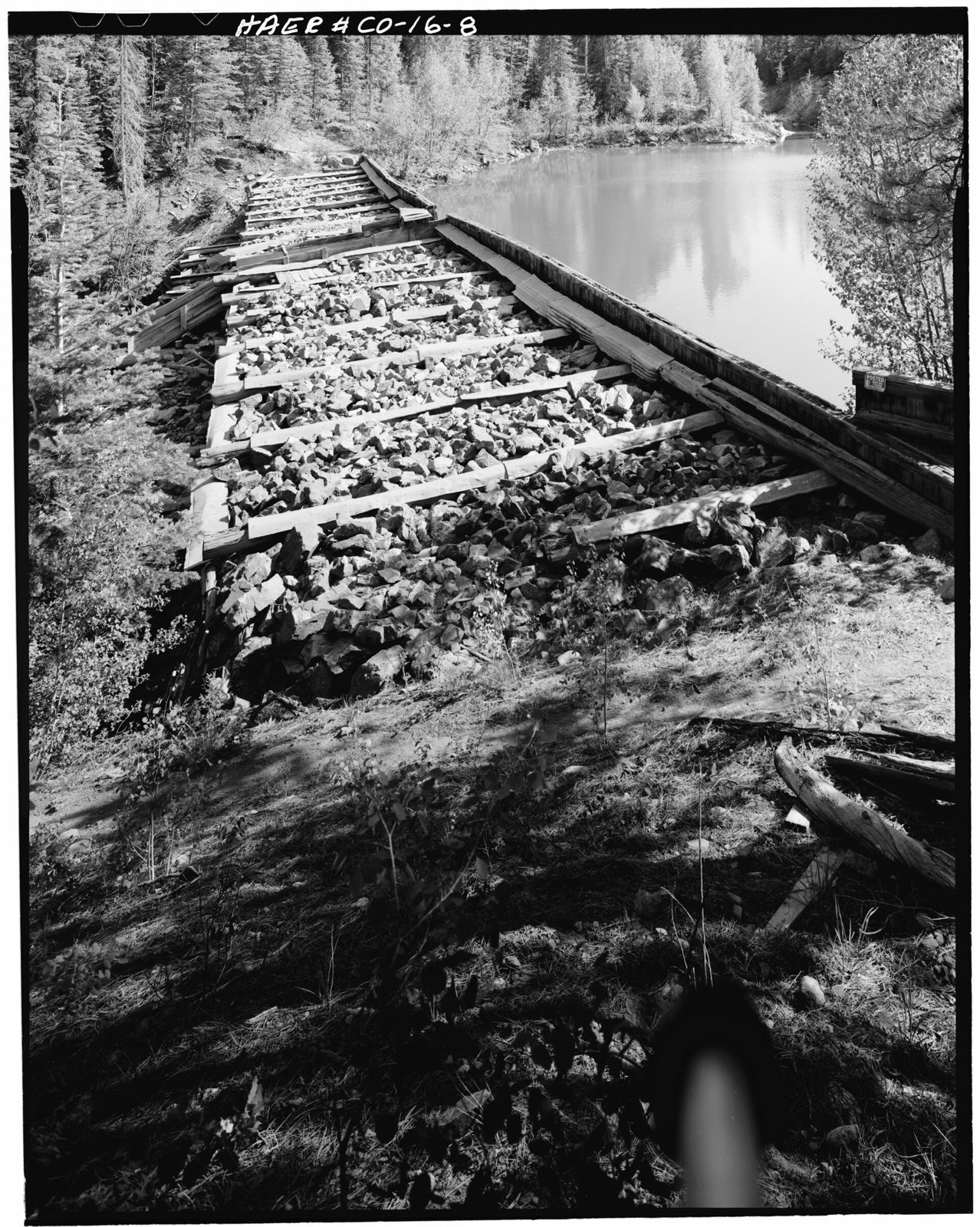 Side view of crest of dam-1980.