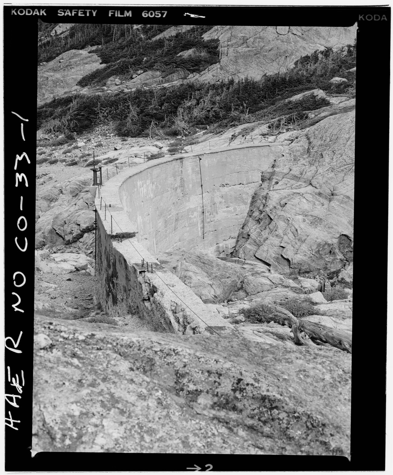 Bluebird Dam - overall view. Viewing northwest.