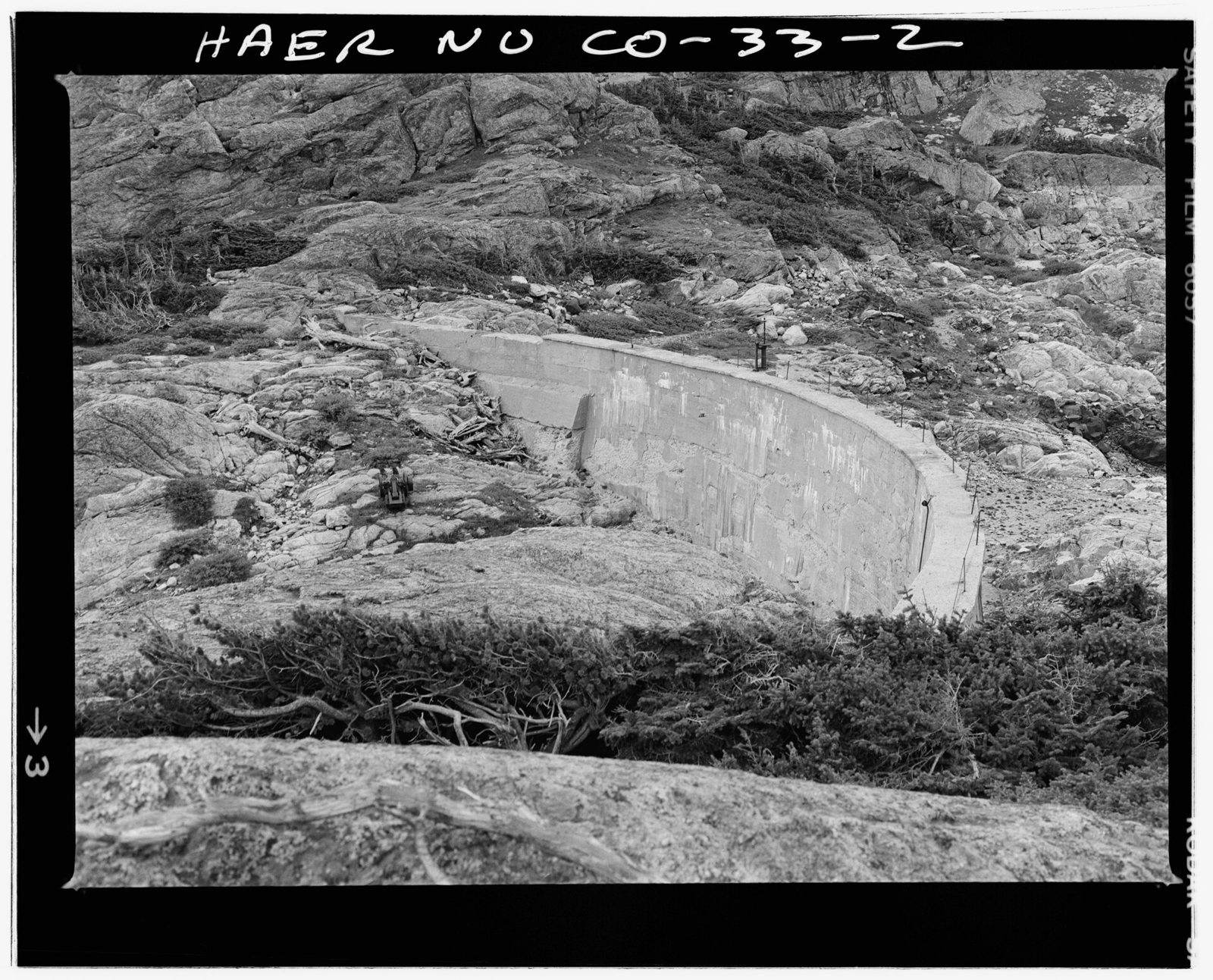 Bluebird Dam - overall view. Viewing southeast.