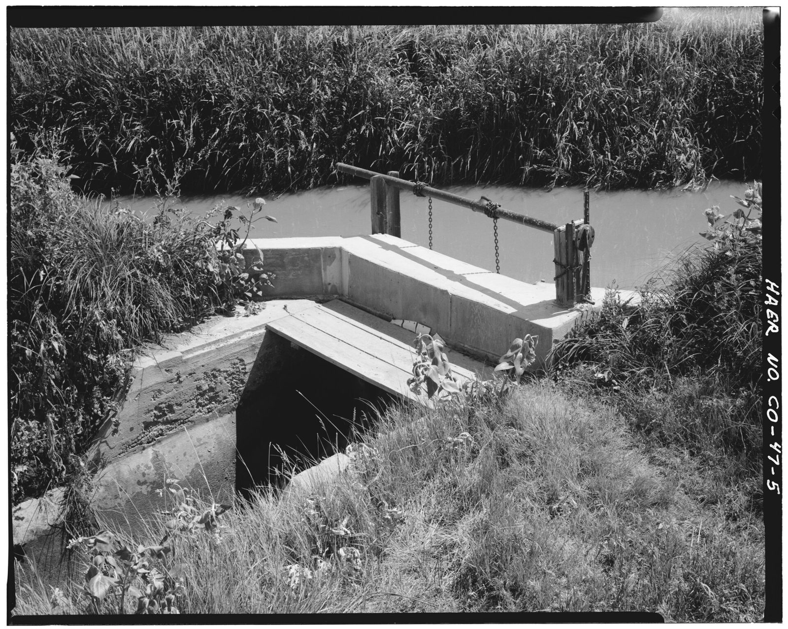 Brantner Ditch waste gate Located a short distance upstream from the Brantner Ditch flume over Big Dry Creek.