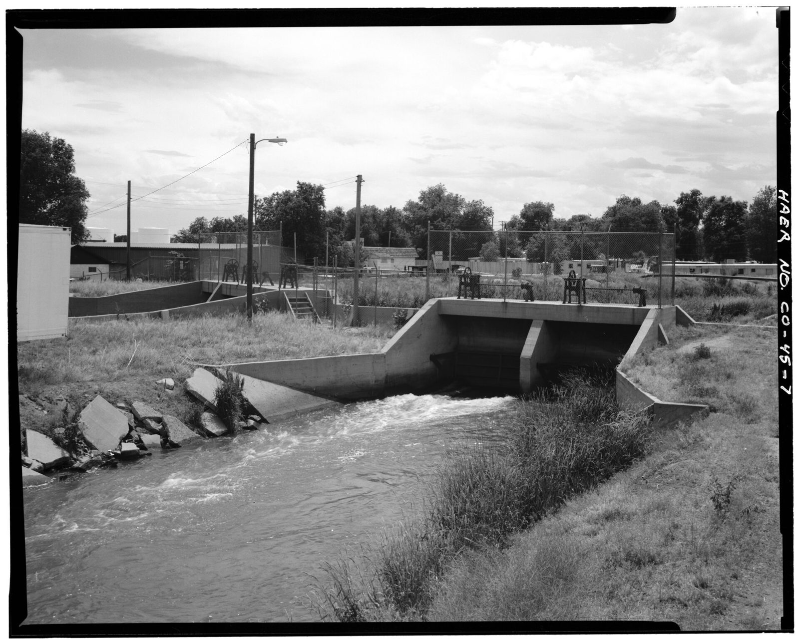 Burlington Ditch-o'brian canal bifurcation point The Burlington Ditch is in the foreground; The O'Brian Canal is in the background.