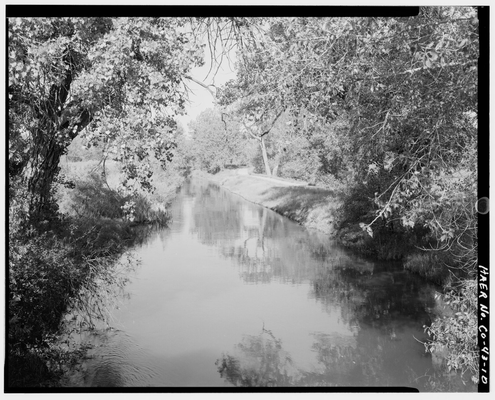 Section of canal at proposed McLELLAN drive interchange. View to north.