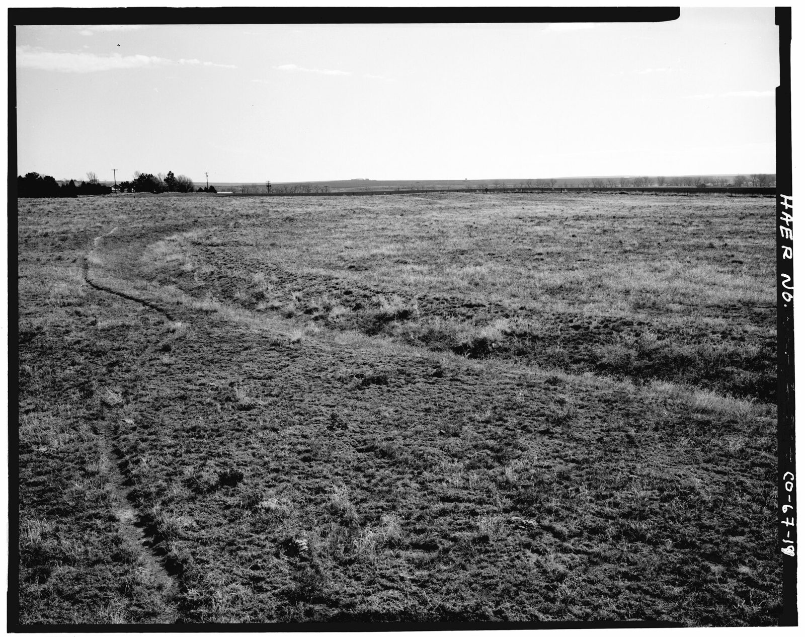 View of lateral G, looking east toward hudson road.