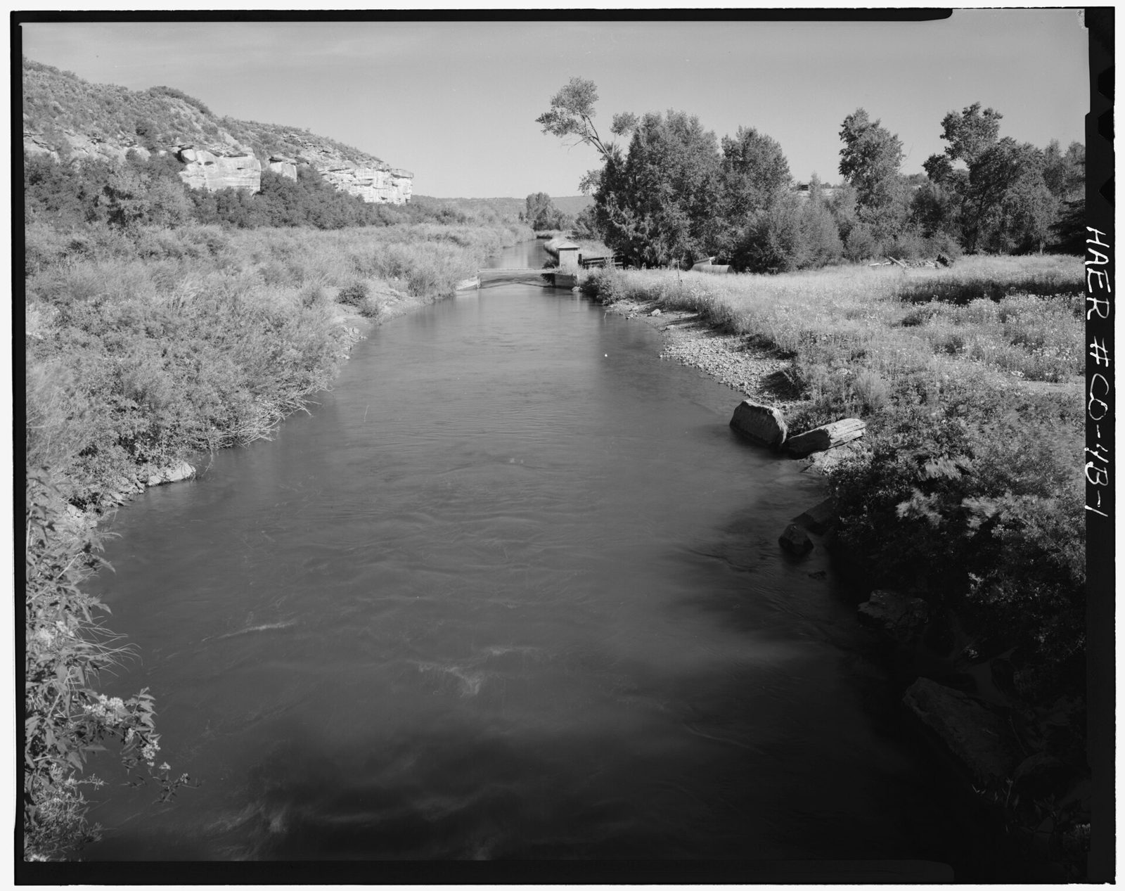 View downstream on Dolores side.