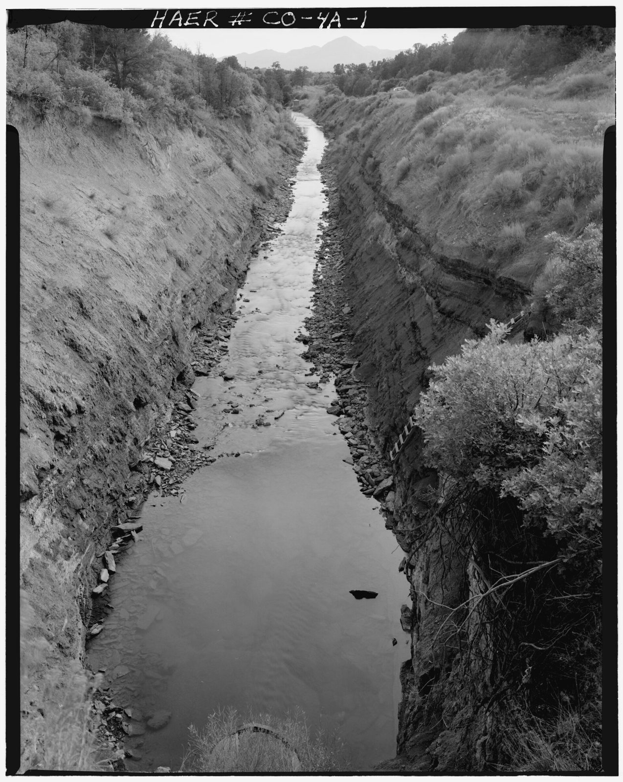 View of south side of tunnel towards sleeping ute mountain.