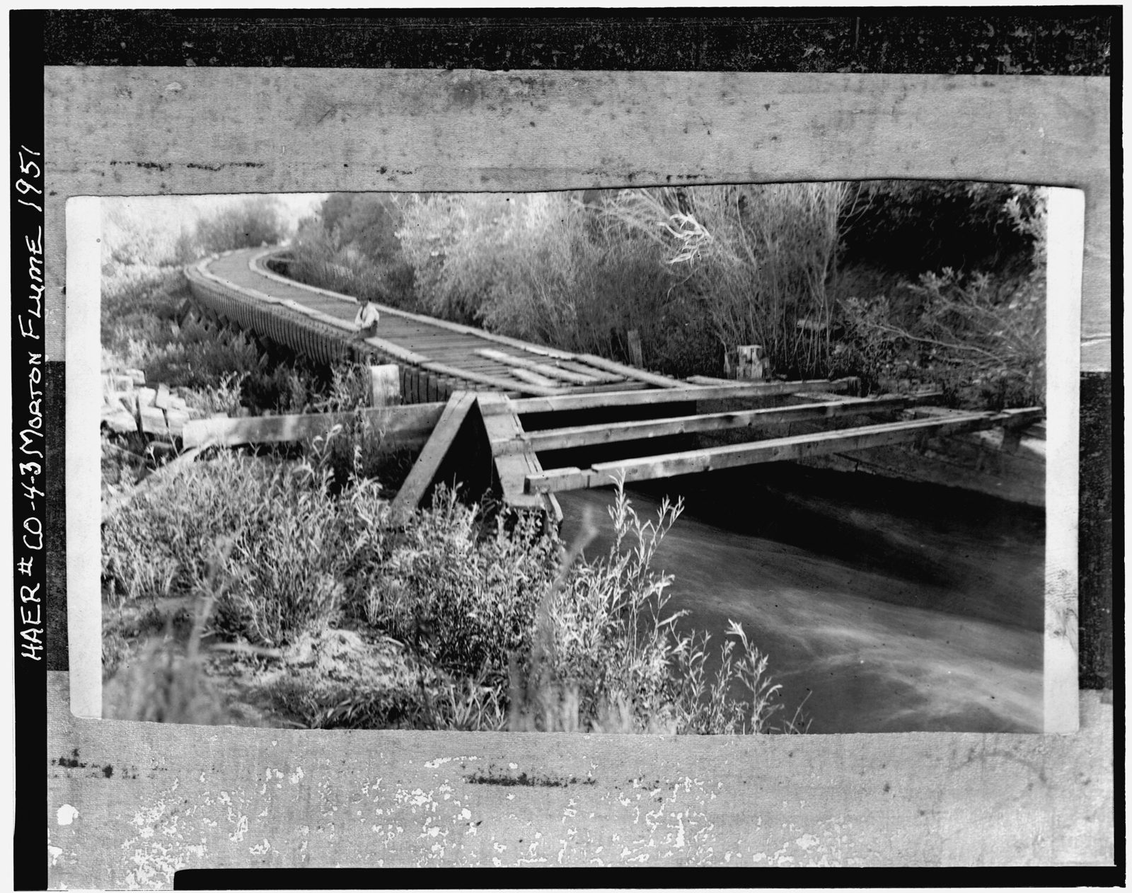 Photocopy of a photograph-1951 morton flume.