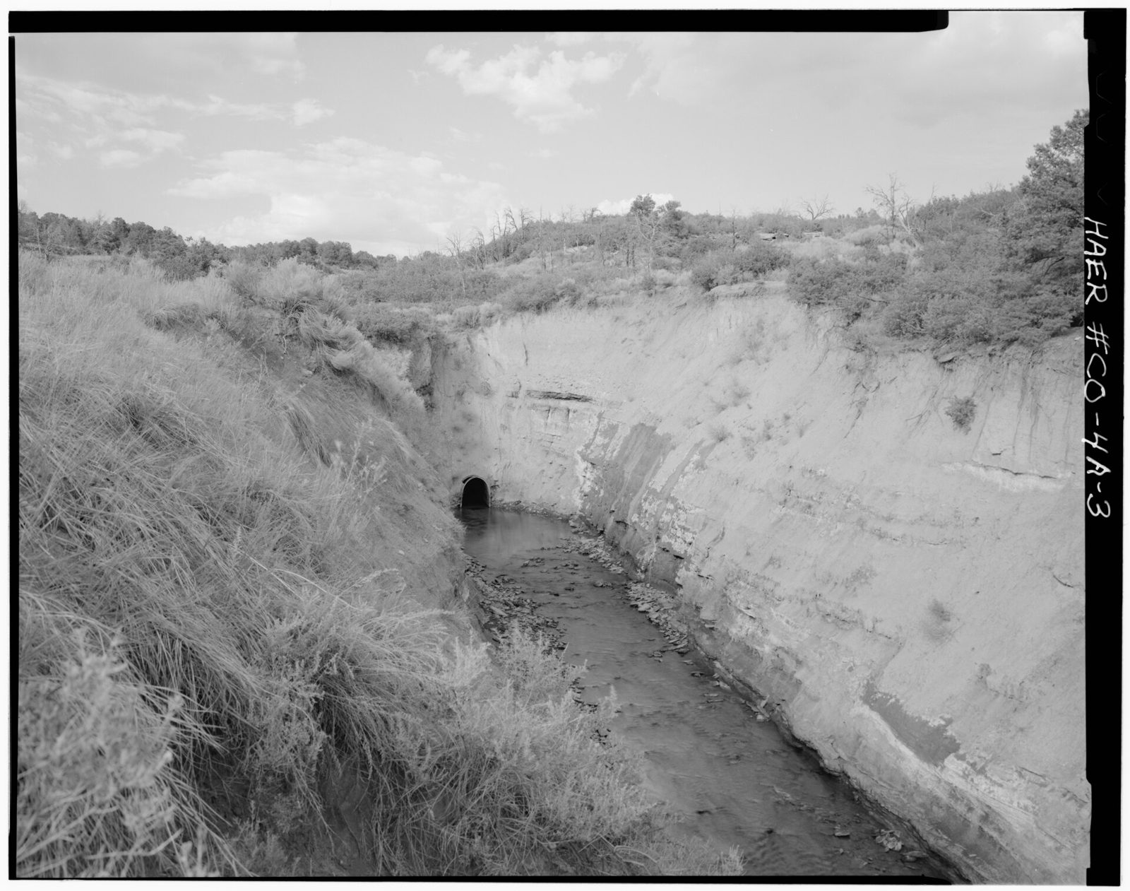 South tunnel exit from ridge level.