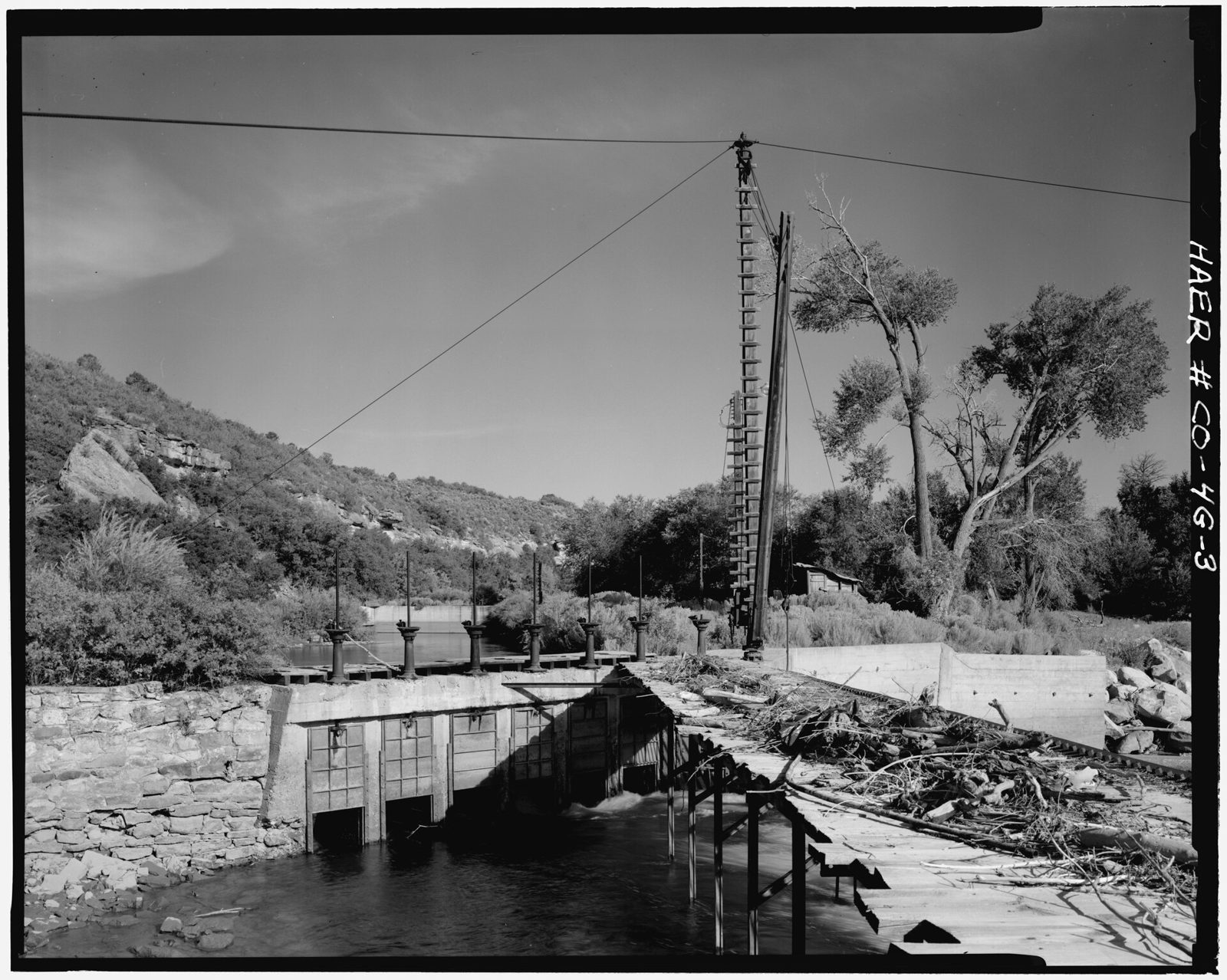 Headgates of diversion dam.