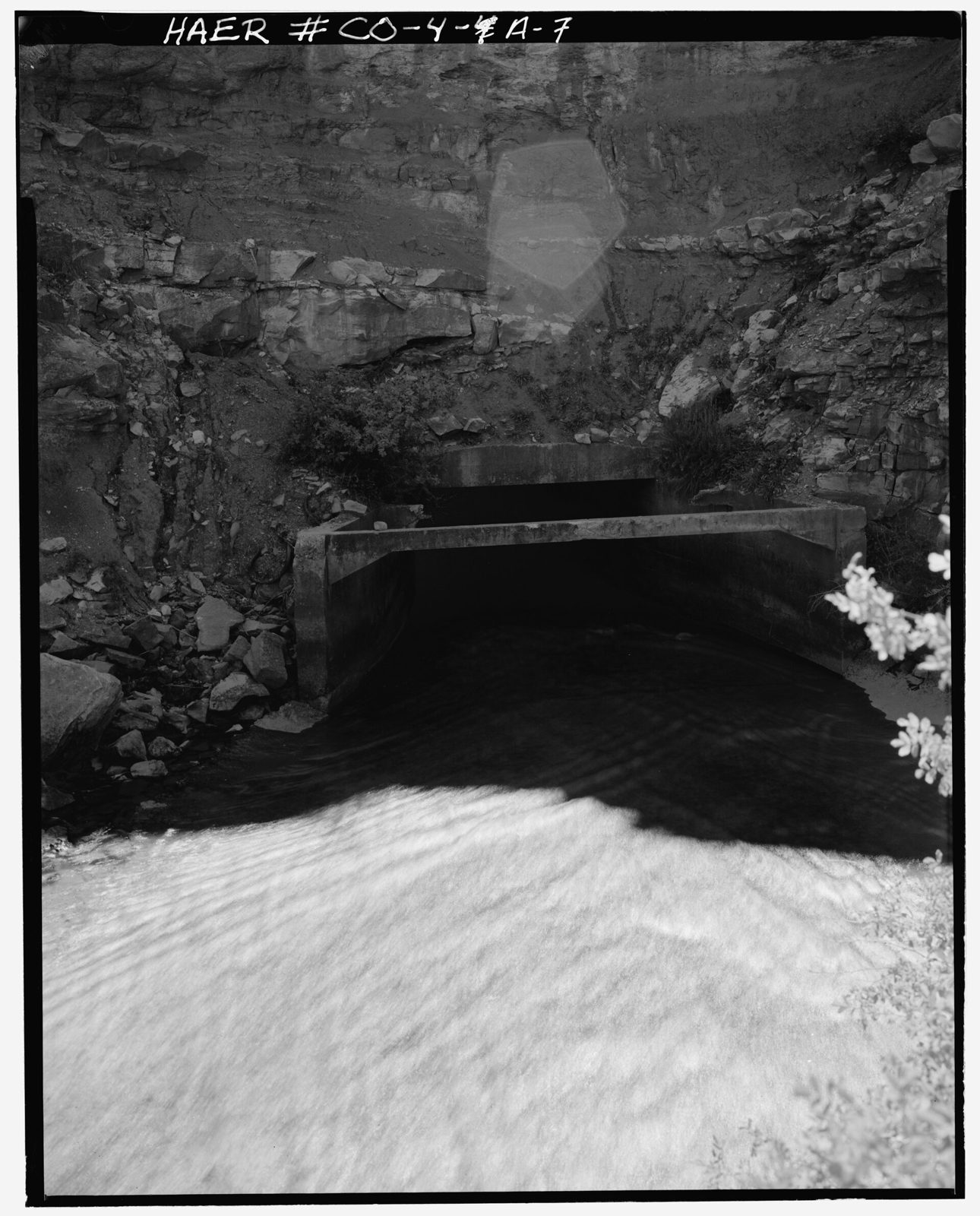 Tunnel entrance at Montezuma Valley Irrigation Company System.