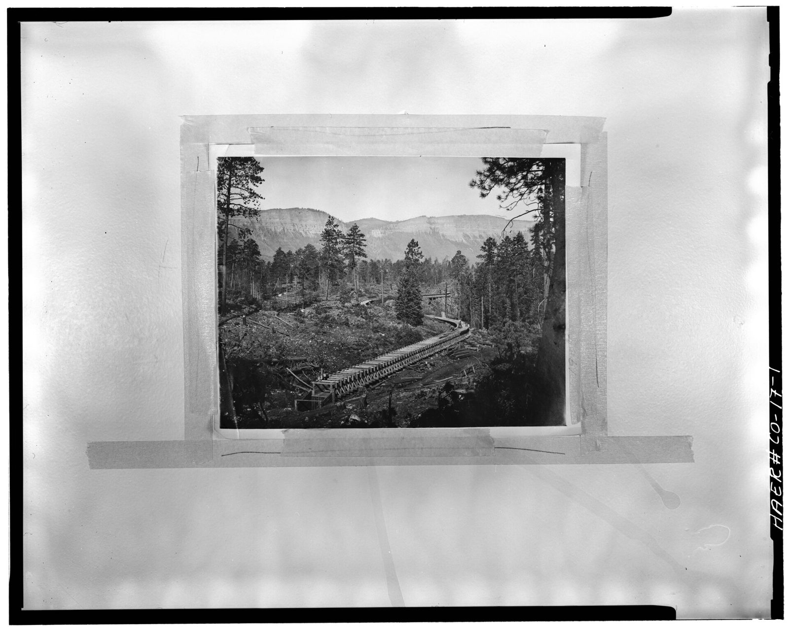 View during construction.