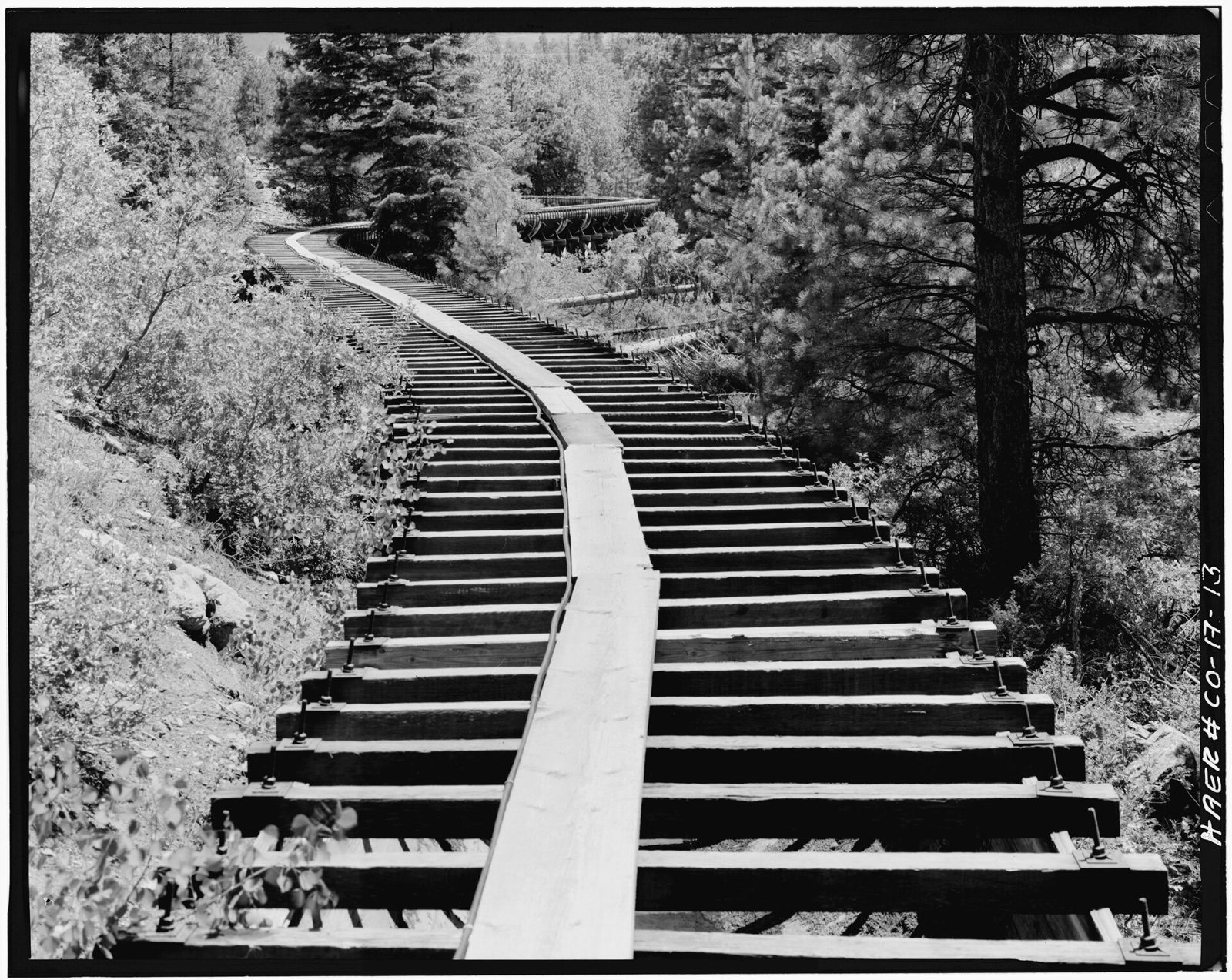 Top view of typical section of flume-1980.