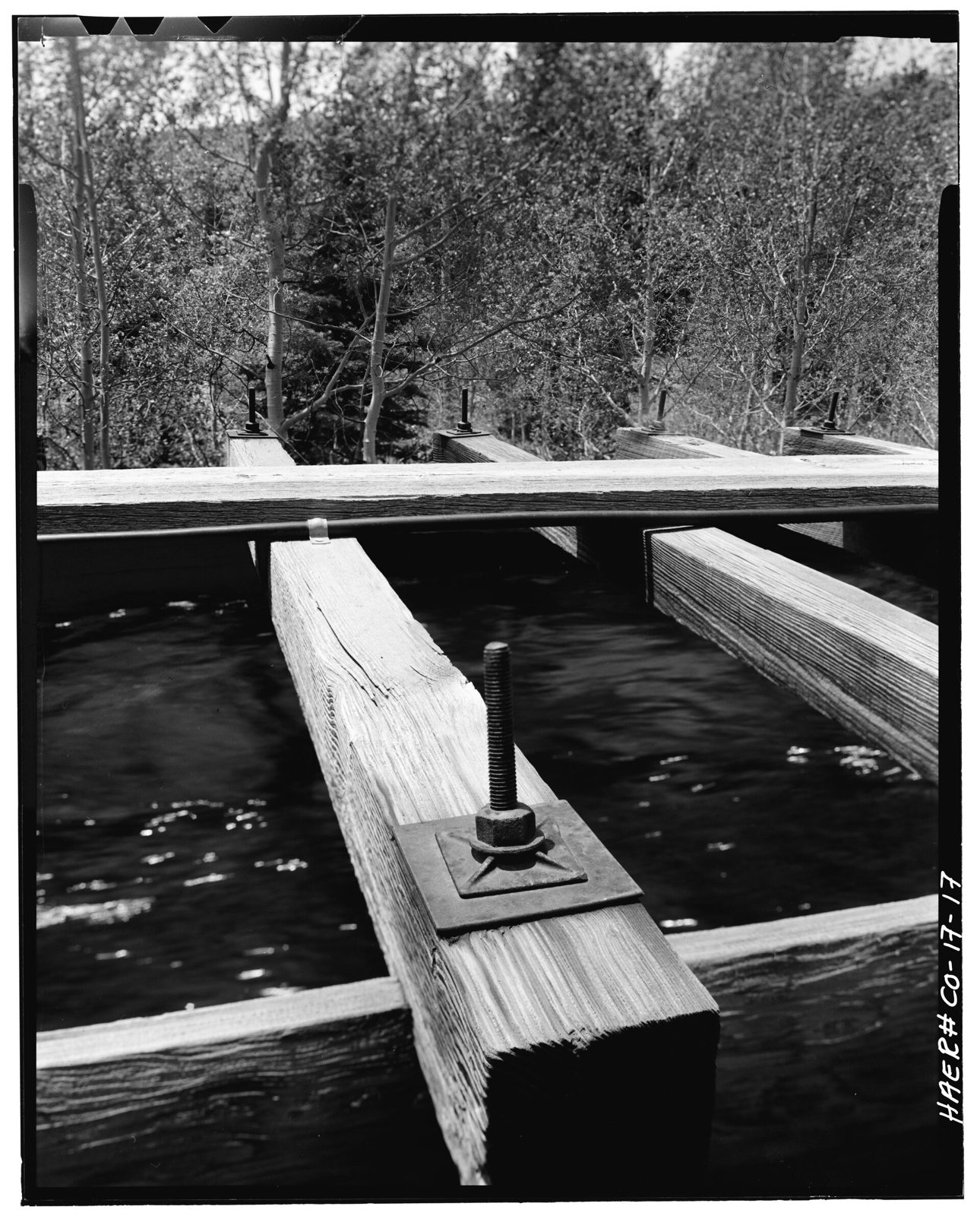 Side view; Detail top of flume-1980.