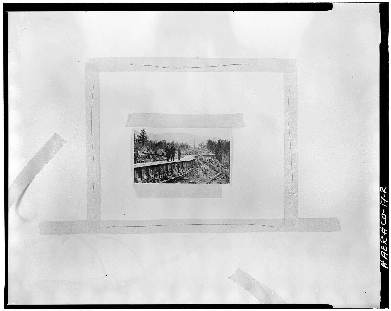 General view showing timber braces.