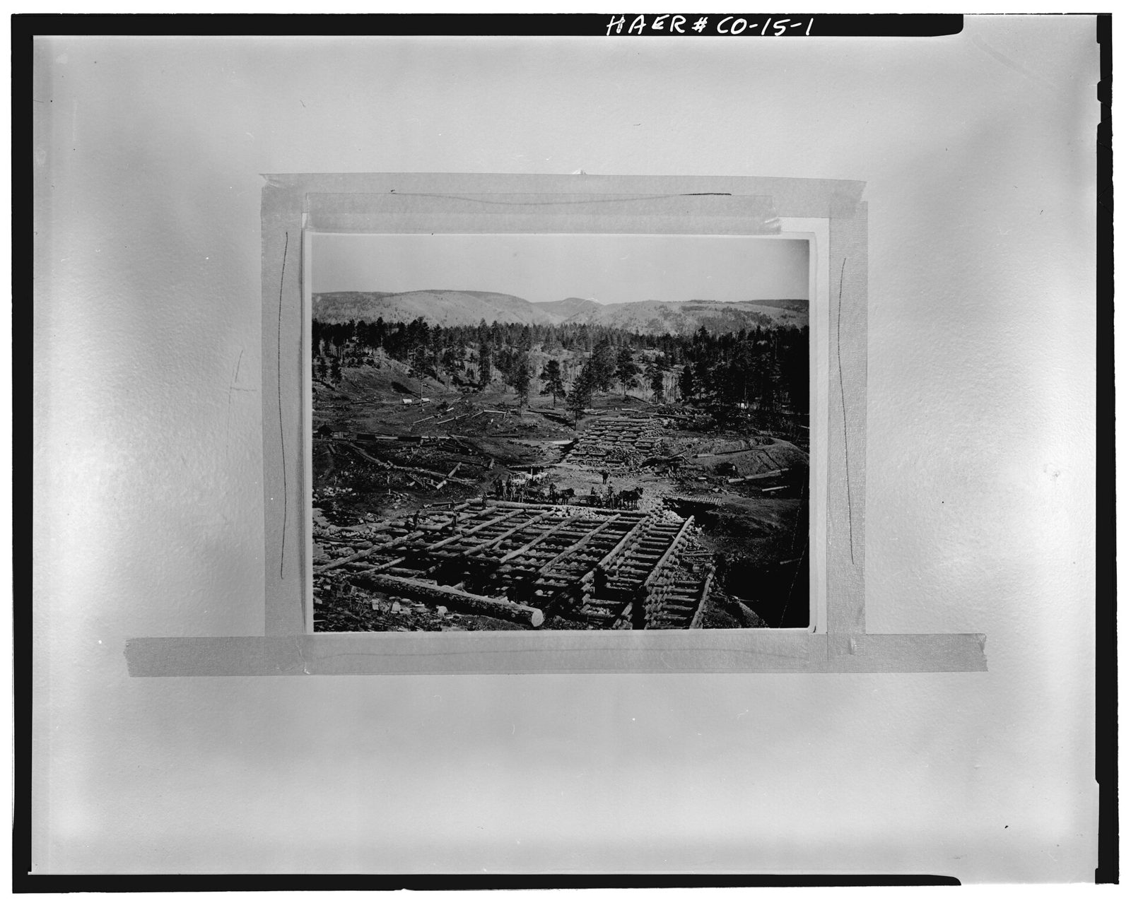 View during construction.