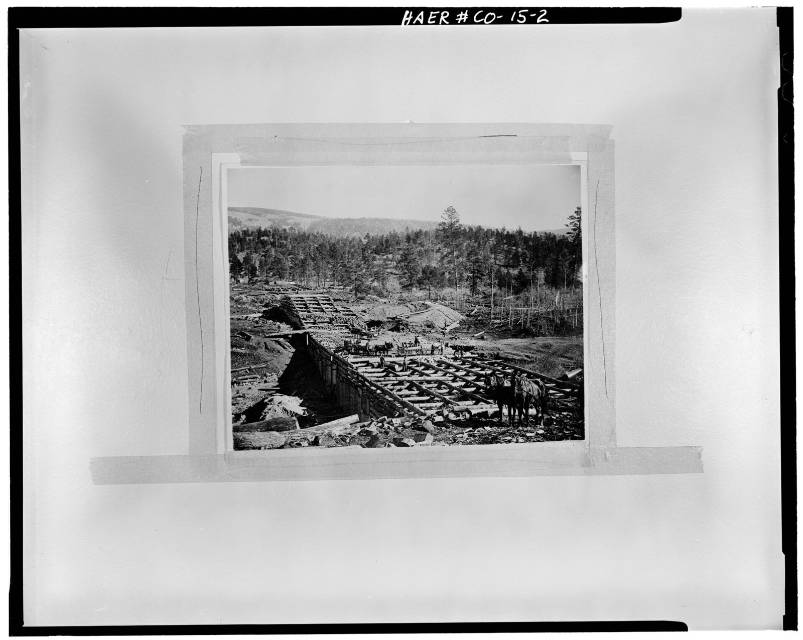 View during construction.