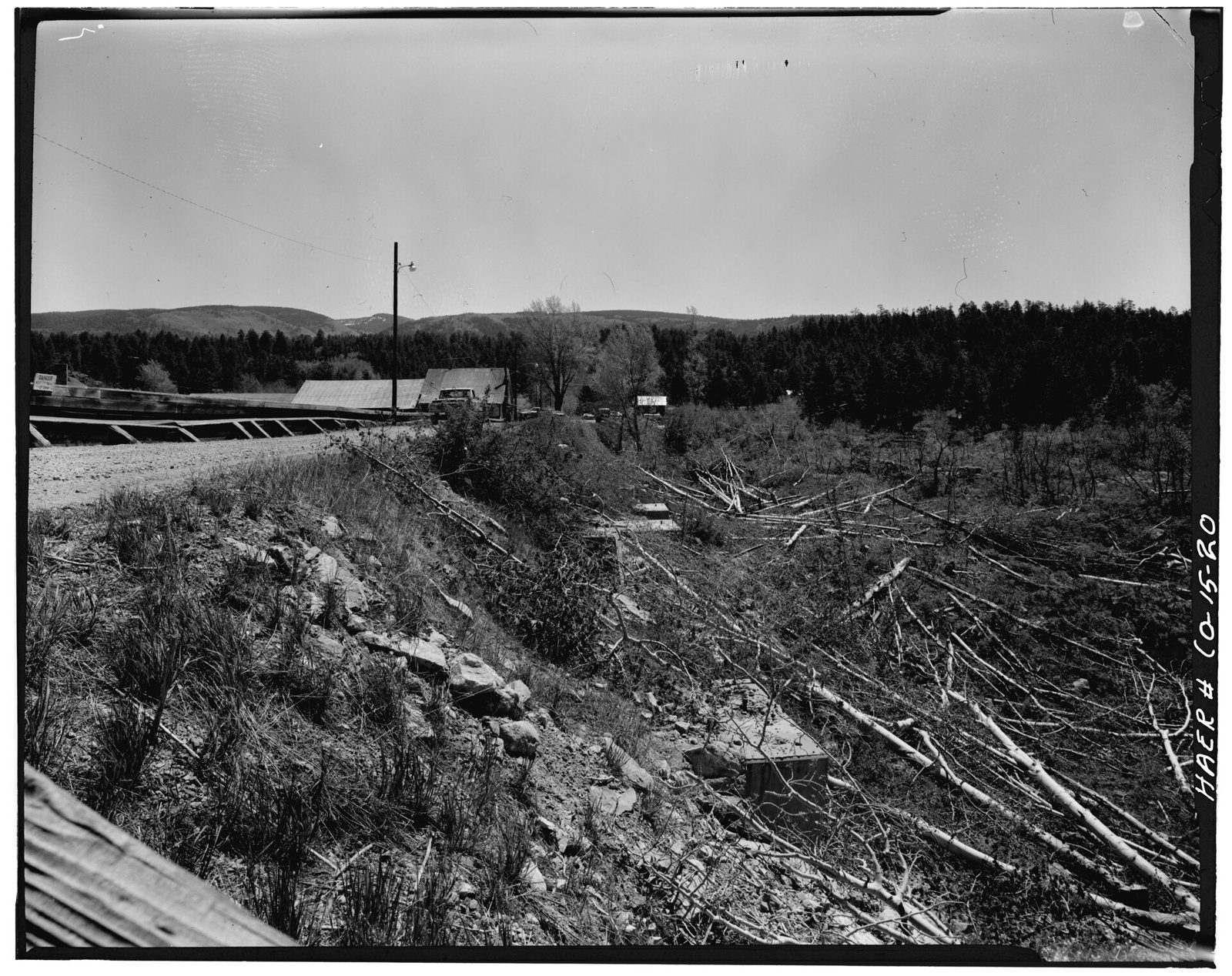Side view; Downstream face of dam towards east end-1980.